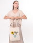 Zoozie Bags Bolso de mano pauldavis 1614, Bolso Tote de Algodón 100%, Crema, 35 x 40 x 8 cm